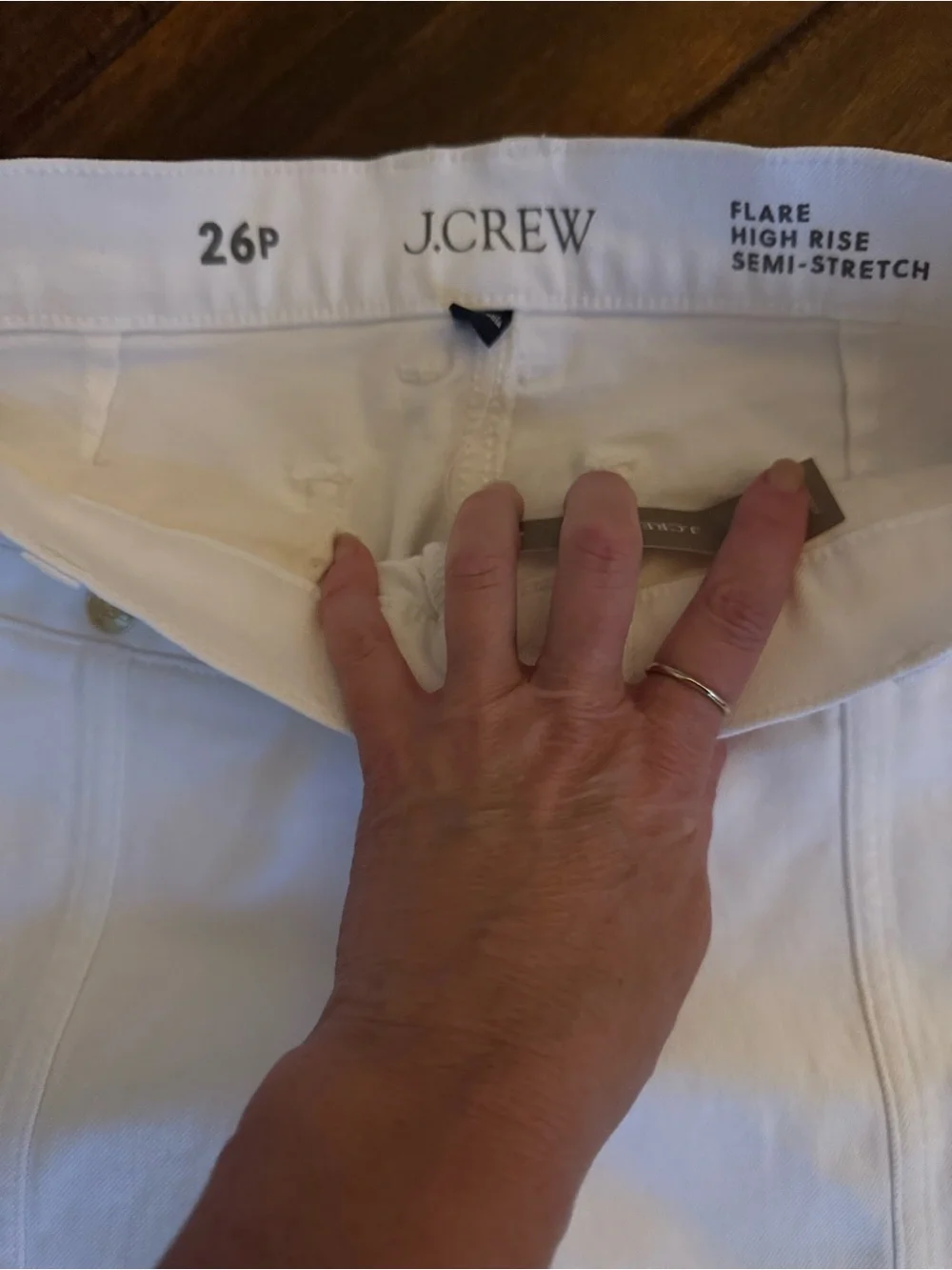 J. Crew New Vintage Flare Jean White Size 26 P